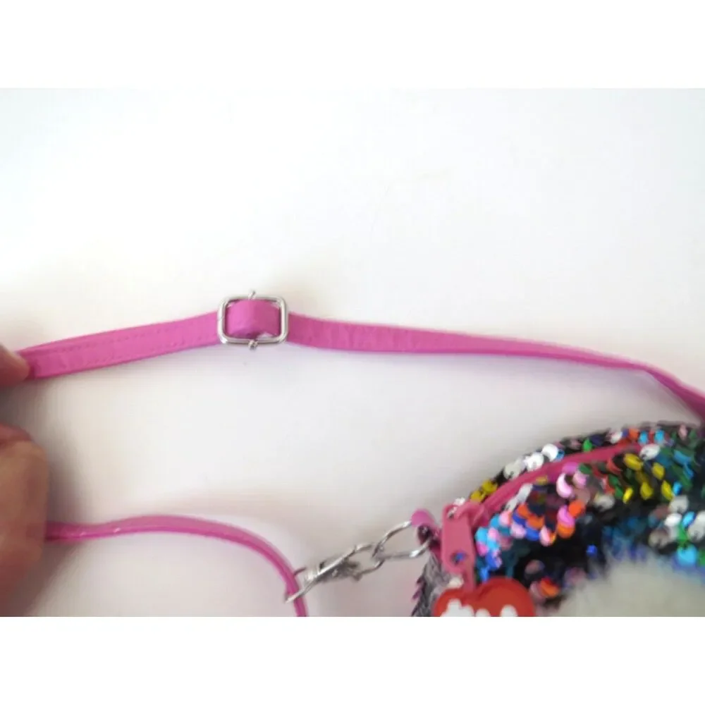 TY Owen Owl Flippy Sequin Purse Crossbody/Shoulder Kawaii EUC